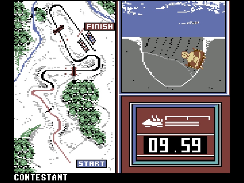 Gameplay of Winter Games for Commodore 64